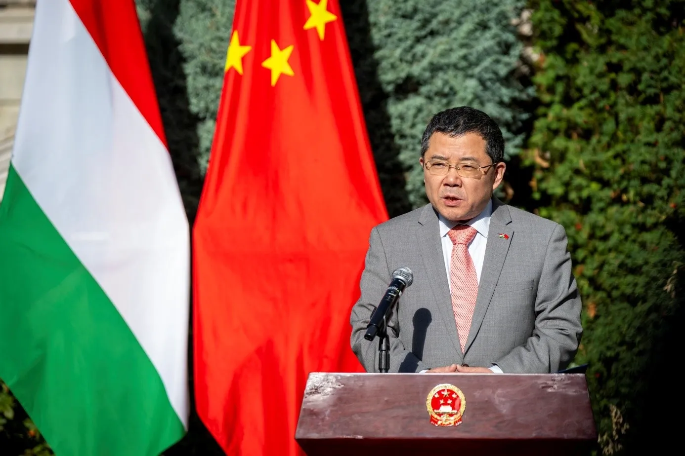 Gong Tao, Ambassador of the People's Republic of China to Hungary, praised the participation of Széchenyi István University's Confucius Institute in the programme at the ceremony. (Photo: Máté Dudás)